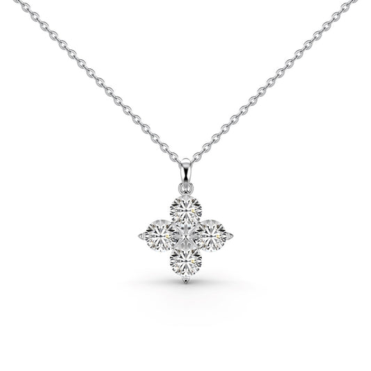 [Maelin Jewelry]Four-Leaf Clover And Eight-Pointed Star Necklace