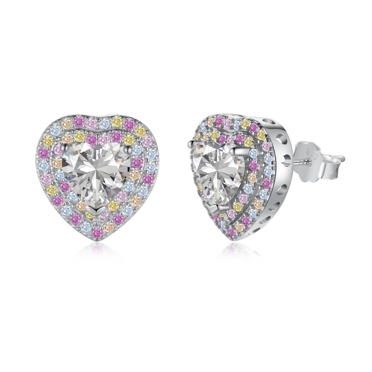 [Maelin Jewelry]Dazzling Heart Shape Lover Earrings