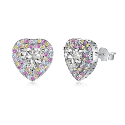 [Maelin Jewelry]Dazzling Heart Shape Lover Earrings