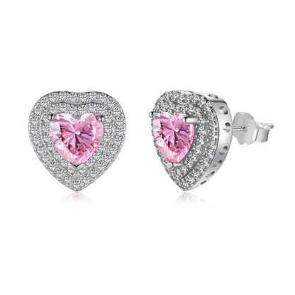 [Maelin Jewelry]Dazzling Heart Shape Lover Earrings