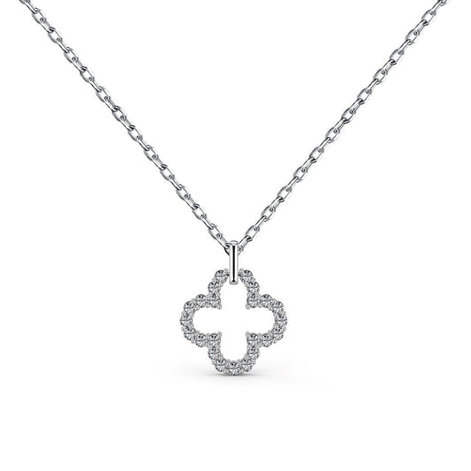 [Maelin Jewelry]Four-Leaf Clover Hollow Design Exquisite Necklace