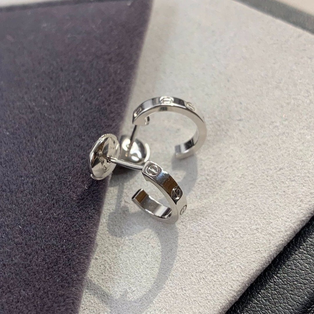 [⭐Maelin]LOVE EARRINGS 2.65MM SILVER