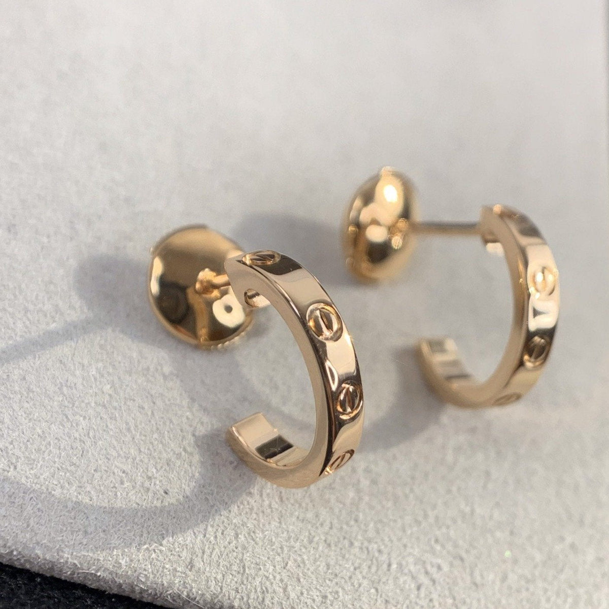 [⭐Maelin]LOVE EARRINGS 2.65MM PINK GOLD
