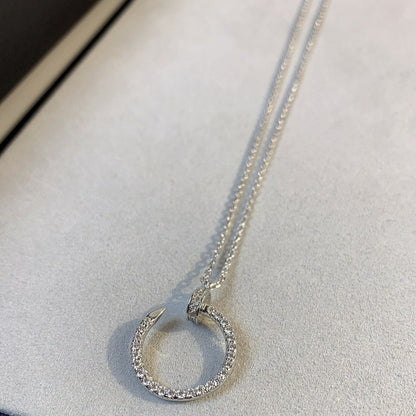 [⭐Maelin]JUSTE NECKLACE SILVER DIAMONDS