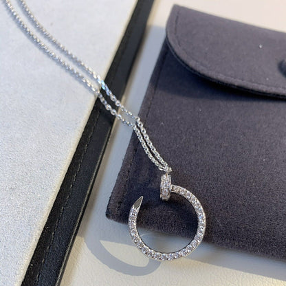 [⭐Maelin]JUSTE NECKLACE SILVER DIAMONDS