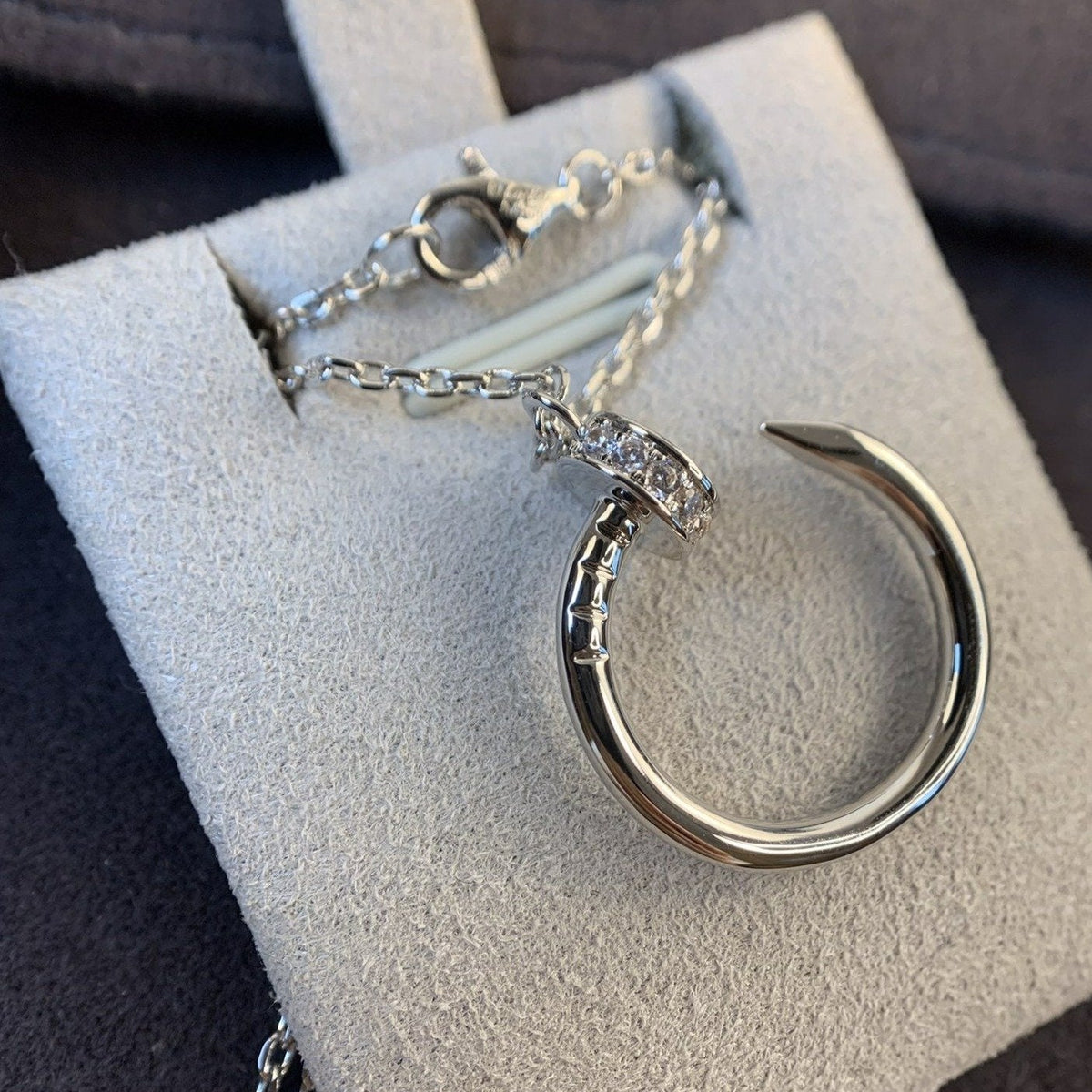 [⭐Maelin]JUSTE NECKLACE SILVER DIAMONDS