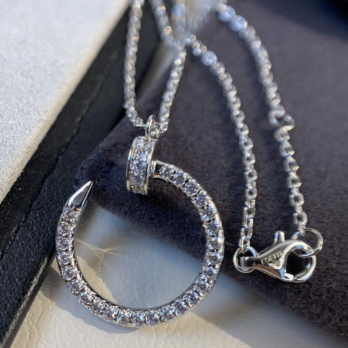 [⭐Maelin]JUSTE NECKLACE SILVER DIAMONDS