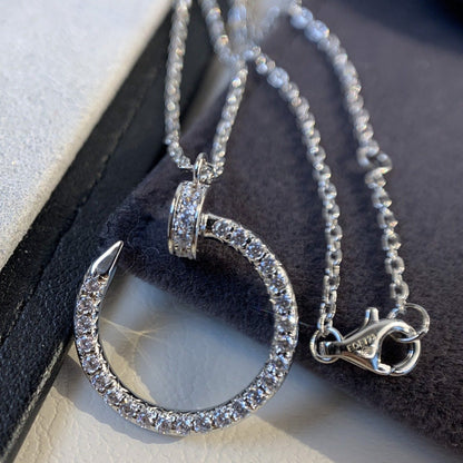 [⭐Maelin]JUSTE NECKLACE SILVER DIAMONDS