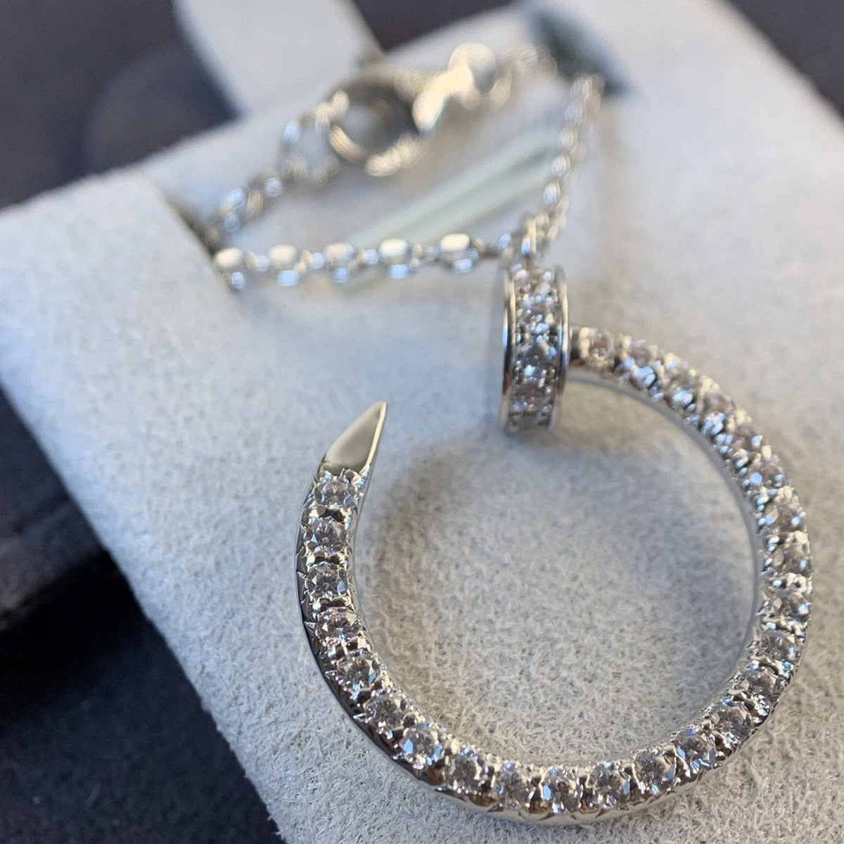 [⭐Maelin]JUSTE NECKLACE SILVER DIAMONDS
