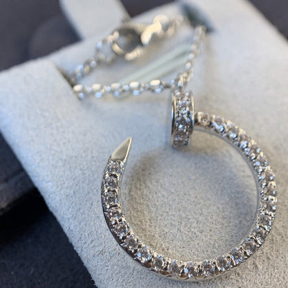 [⭐Maelin]JUSTE NECKLACE SILVER DIAMONDS