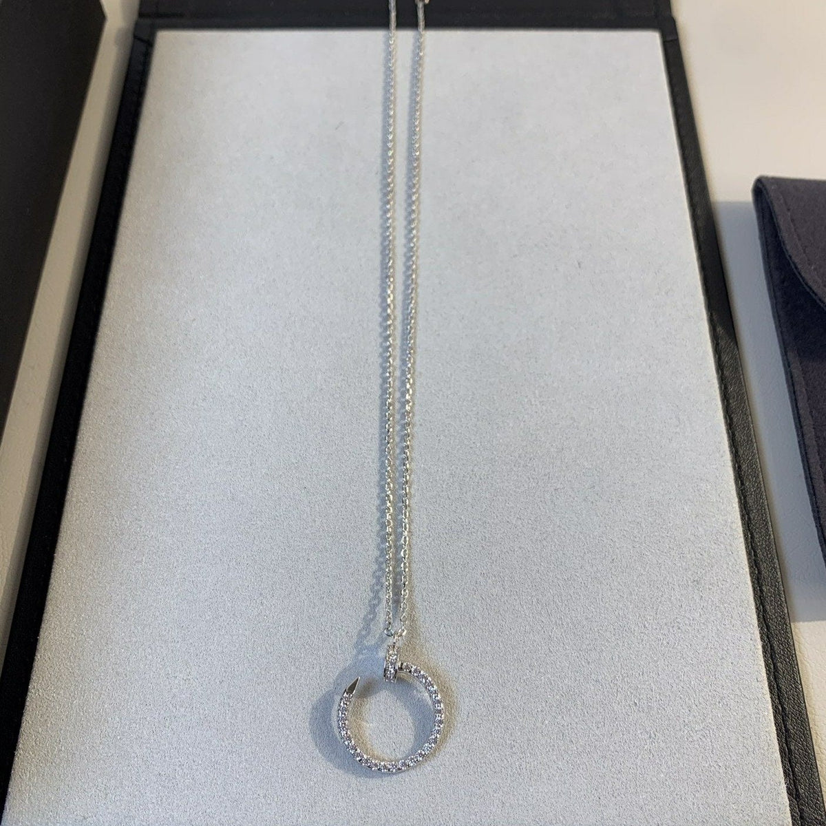 [⭐Maelin]JUSTE NECKLACE SILVER DIAMONDS