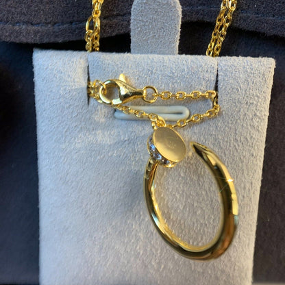 [⭐Maelin]JUSTE NECKLACE GOLD DIAMONDS