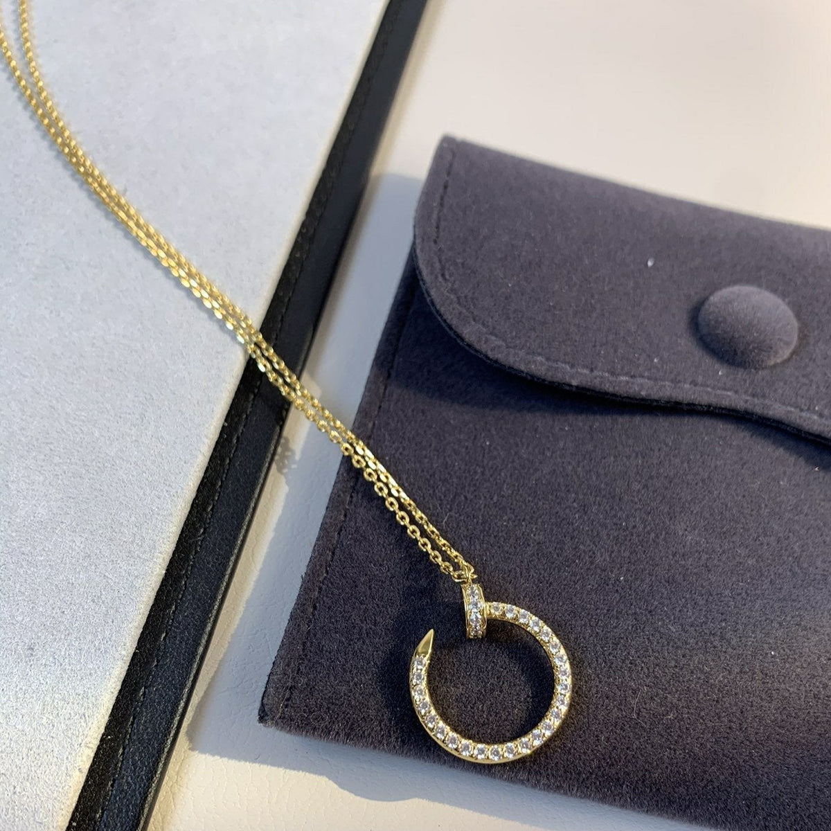 [⭐Maelin]JUSTE NECKLACE GOLD DIAMONDS