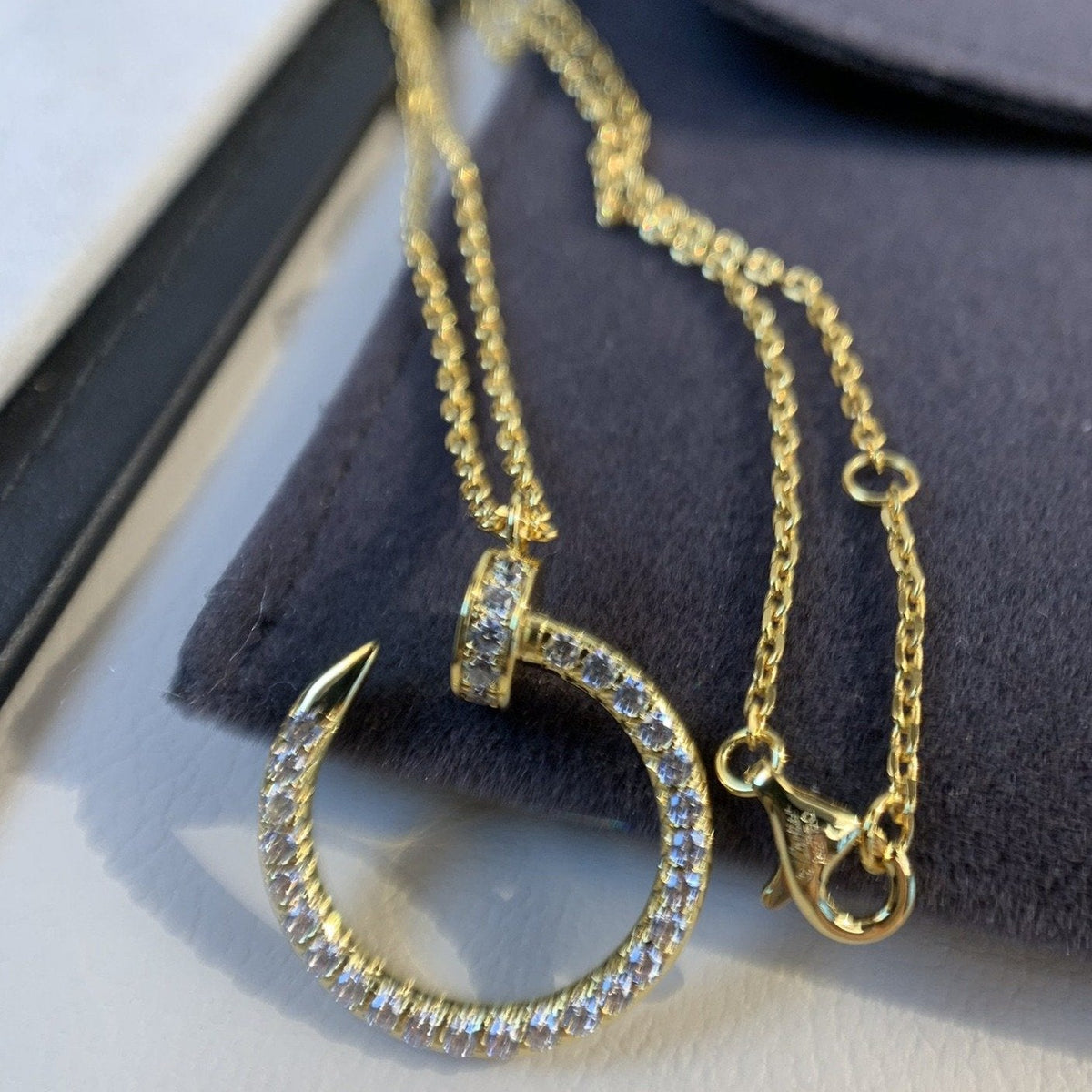 [⭐Maelin]JUSTE NECKLACE GOLD DIAMONDS