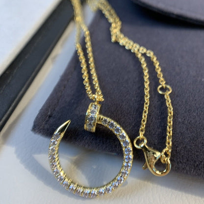 [⭐Maelin]JUSTE NECKLACE GOLD DIAMONDS