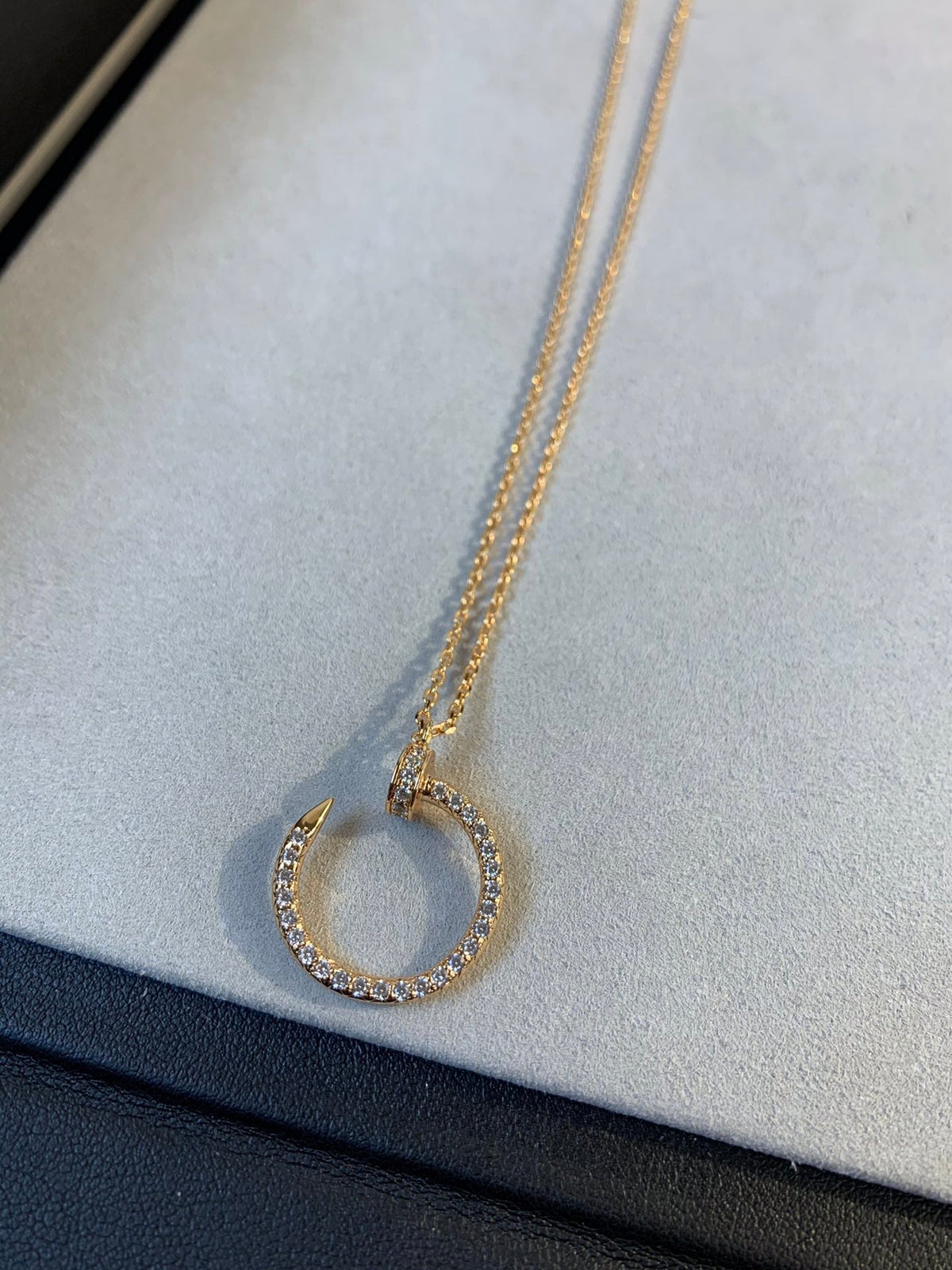 [⭐Maelin]JUSTE NECKLACE PINK GOLD DIAMONDS