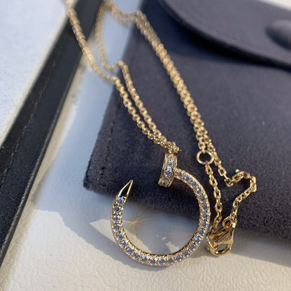 [⭐Maelin]JUSTE NECKLACE PINK GOLD DIAMONDS