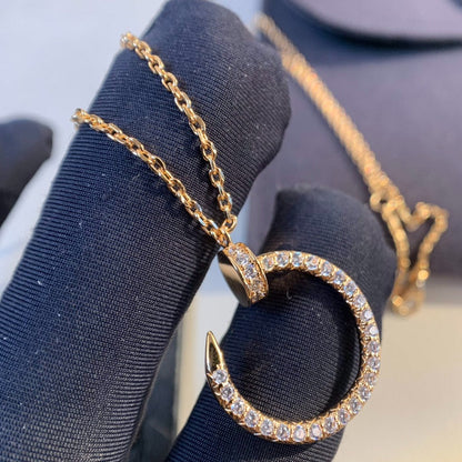 [⭐Maelin]JUSTE NECKLACE PINK GOLD DIAMONDS
