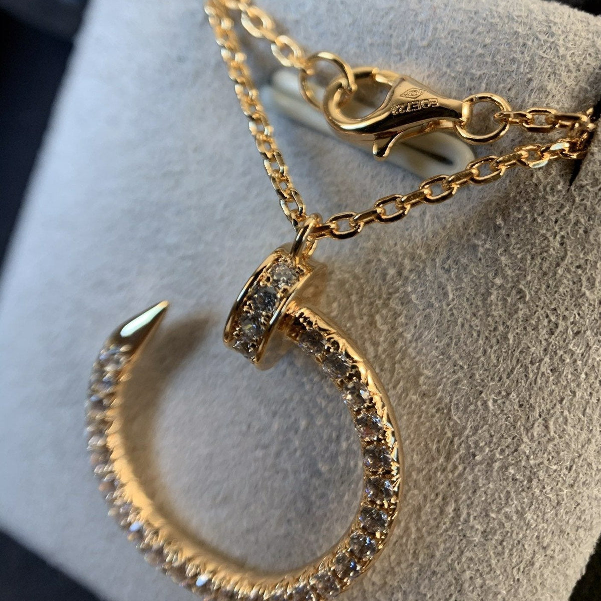 [⭐Maelin]JUSTE NECKLACE PINK GOLD DIAMONDS