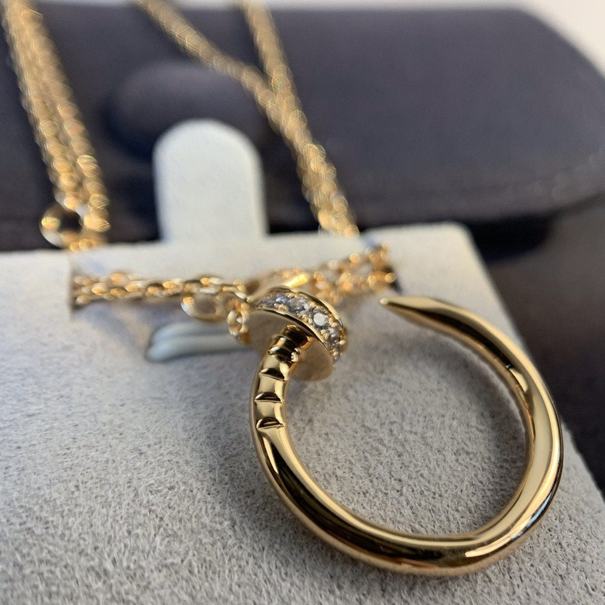 [⭐Maelin]JUSTE NECKLACE PINK GOLD DIAMONDS