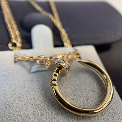[⭐Maelin]JUSTE NECKLACE PINK GOLD DIAMONDS