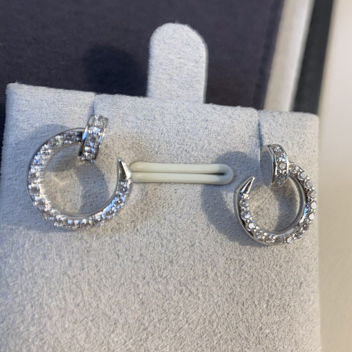 [⭐Maelin]JUSTE EARRINGS SILVER DIAMONDS