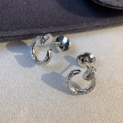 [⭐Maelin]JUSTE EARRINGS SILVER DIAMONDS