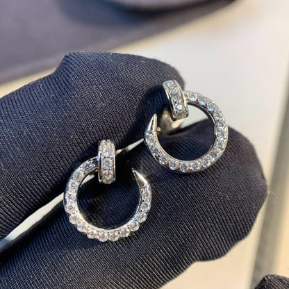 [⭐Maelin]JUSTE EARRINGS SILVER DIAMONDS