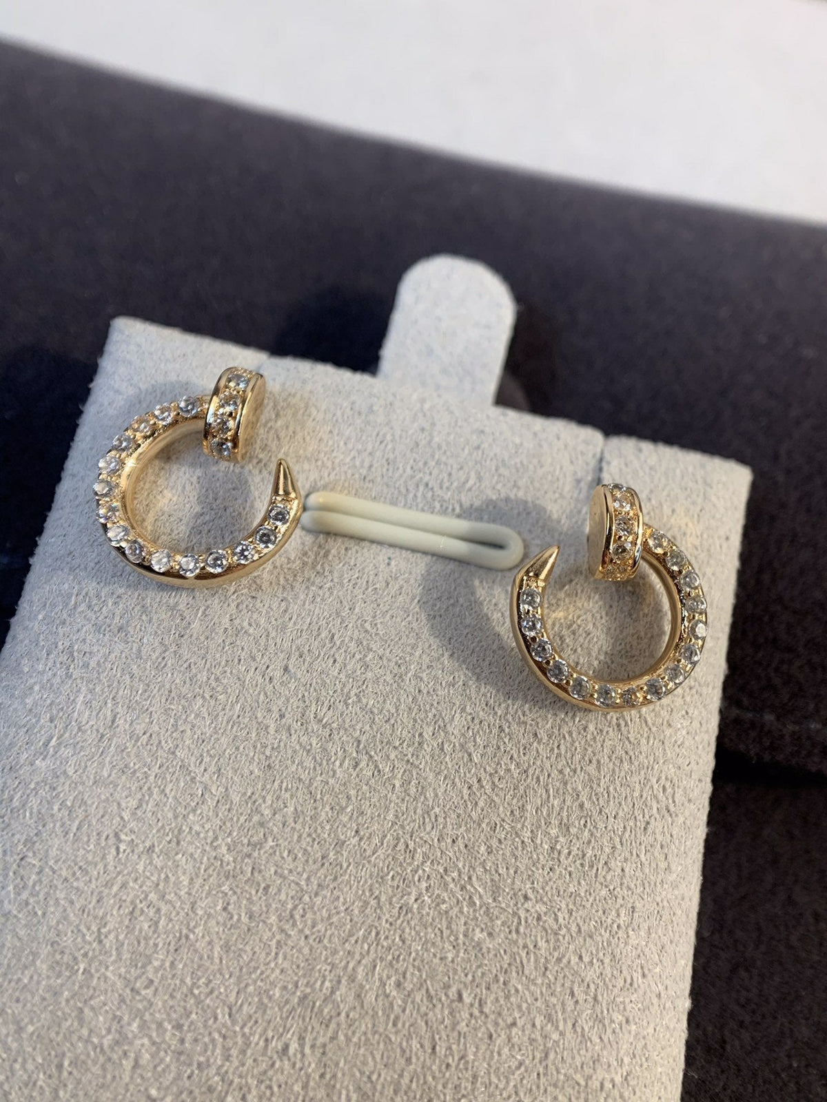 [⭐Maelin]JUSTE EARRINGS GOLD DIAMONDS
