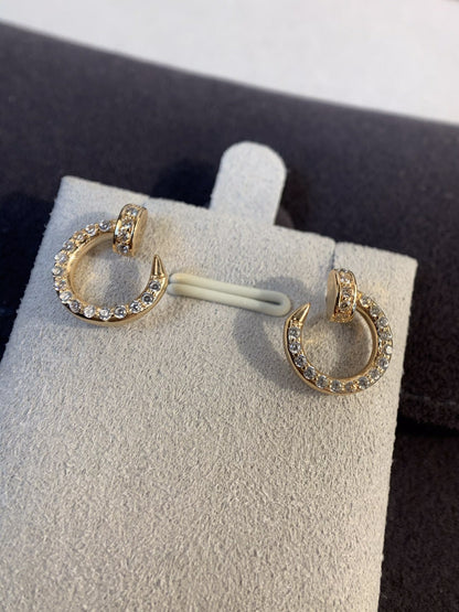 [⭐Maelin]JUSTE EARRINGS GOLD DIAMONDS