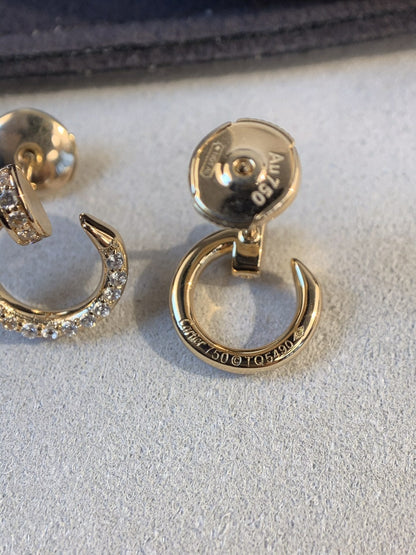[⭐Maelin]JUSTE EARRINGS GOLD DIAMONDS