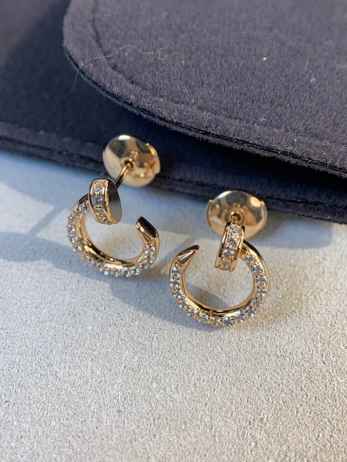 [⭐Maelin]JUSTE EARRINGS GOLD DIAMONDS