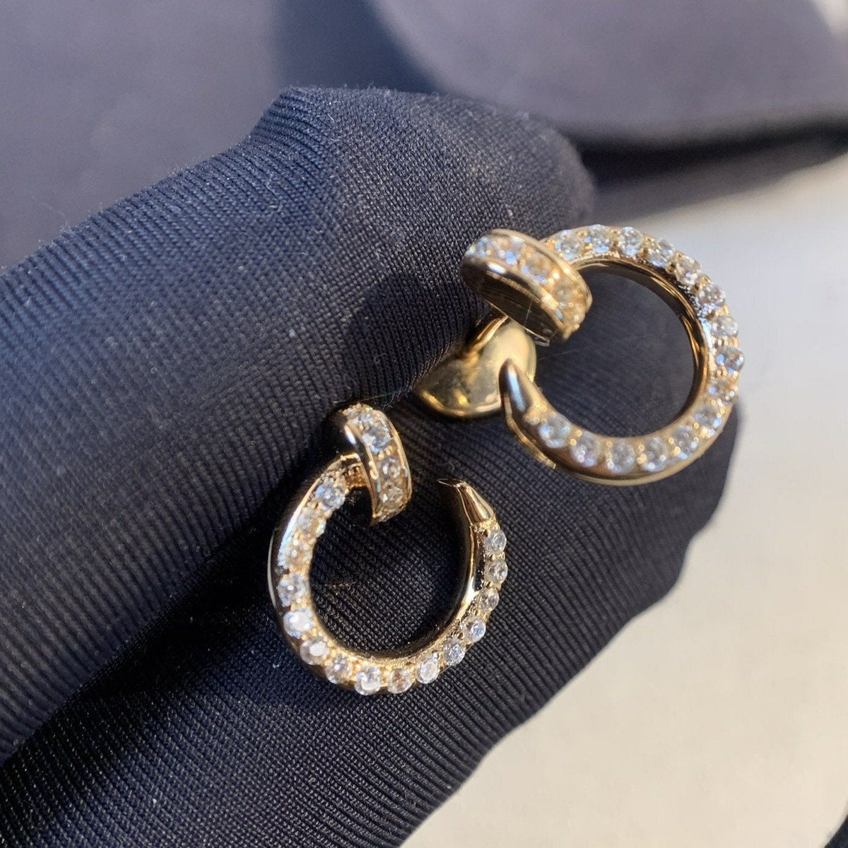 [⭐Maelin]JUSTE EARRINGS GOLD DIAMONDS