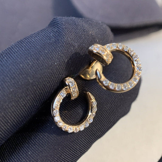 [⭐Maelin]JUSTE EARRINGS GOLD DIAMONDS