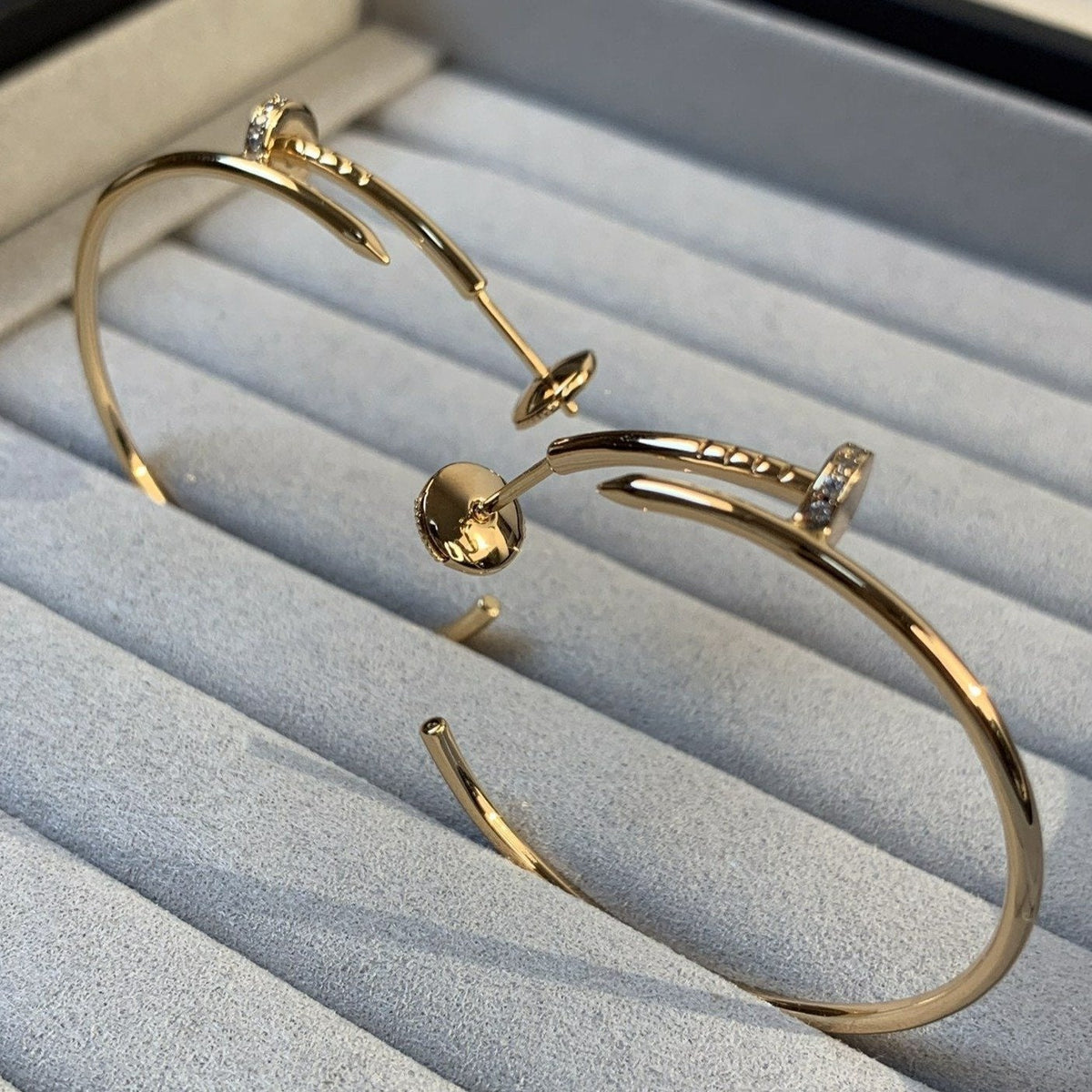 [⭐Maelin]JUSTE EARRINGS GOLD DIAMONDS 1.8MM
