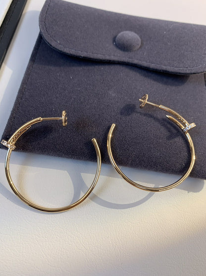 [⭐Maelin]JUSTE EARRINGS GOLD DIAMONDS 1.8MM
