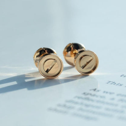 [⭐Maelin]LOVE EARRINGS PINK GOLD 10MM