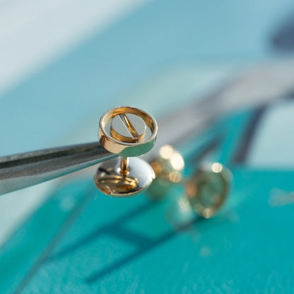 [⭐Maelin]LOVE EARRINGS PINK GOLD 10MM