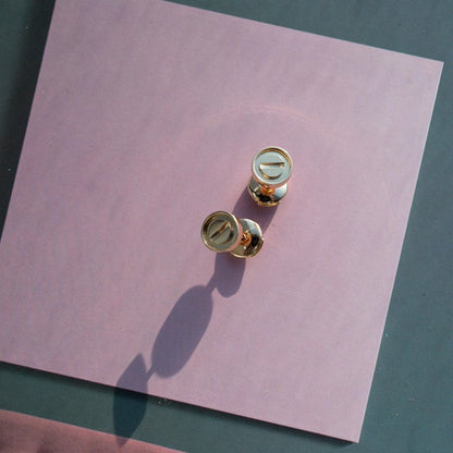 [⭐Maelin]LOVE EARRINGS PINK GOLD 10MM