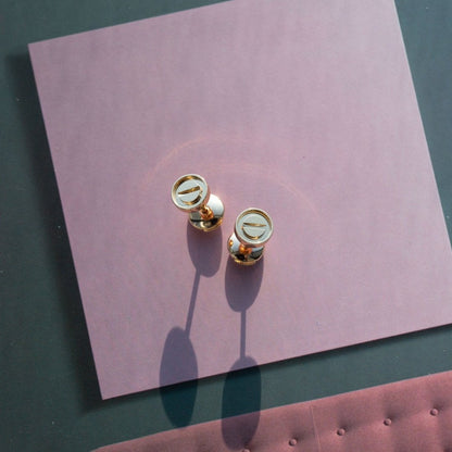 [⭐Maelin]LOVE EARRINGS PINK GOLD 10MM