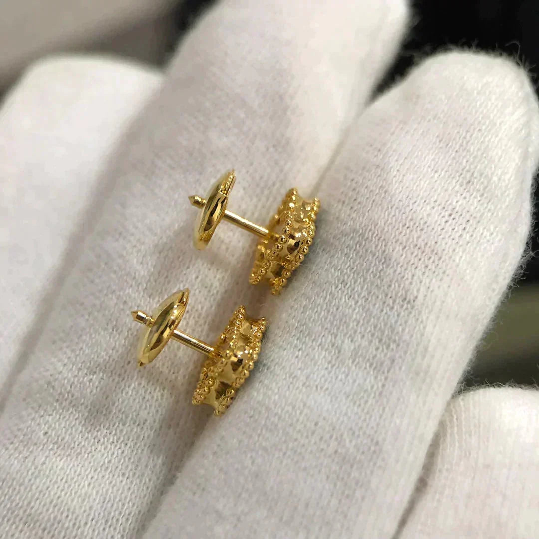 [⭐Maelin]CLOVER MINI 9.5MM MALACHITE  EARRINGS