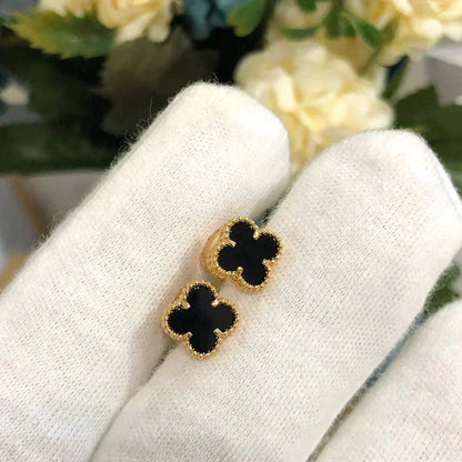 [⭐Maelin]CLOVER MINI 9.5MM BLACK MOP EARRINGS
