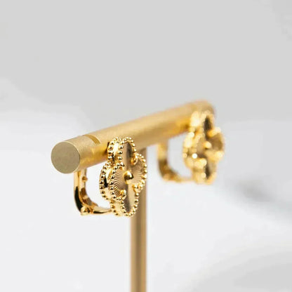 [⭐Maelin]CLOVER MEDIUM 1 MOTIFS LASER EARRINGS