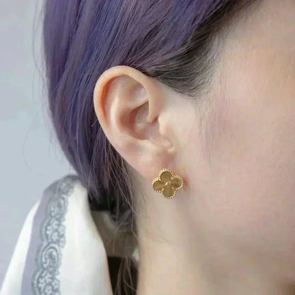 [⭐Maelin]CLOVER MEDIUM 1 MOTIFS LASER EARRINGS