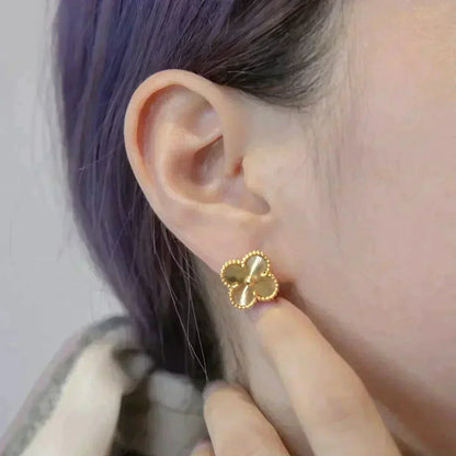 [⭐Maelin]CLOVER MEDIUM 1 MOTIFS LASER EARRINGS