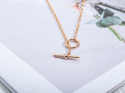 [⭐Maelin]ECHAPPEE NECKLACE PINK GOLD