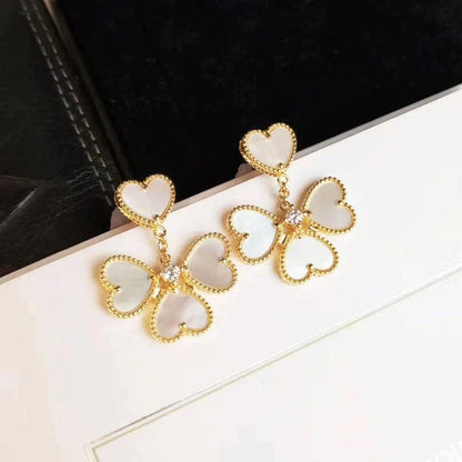 [⭐Maelin]CLOVER SWEET WHITE MOP EARRINGS