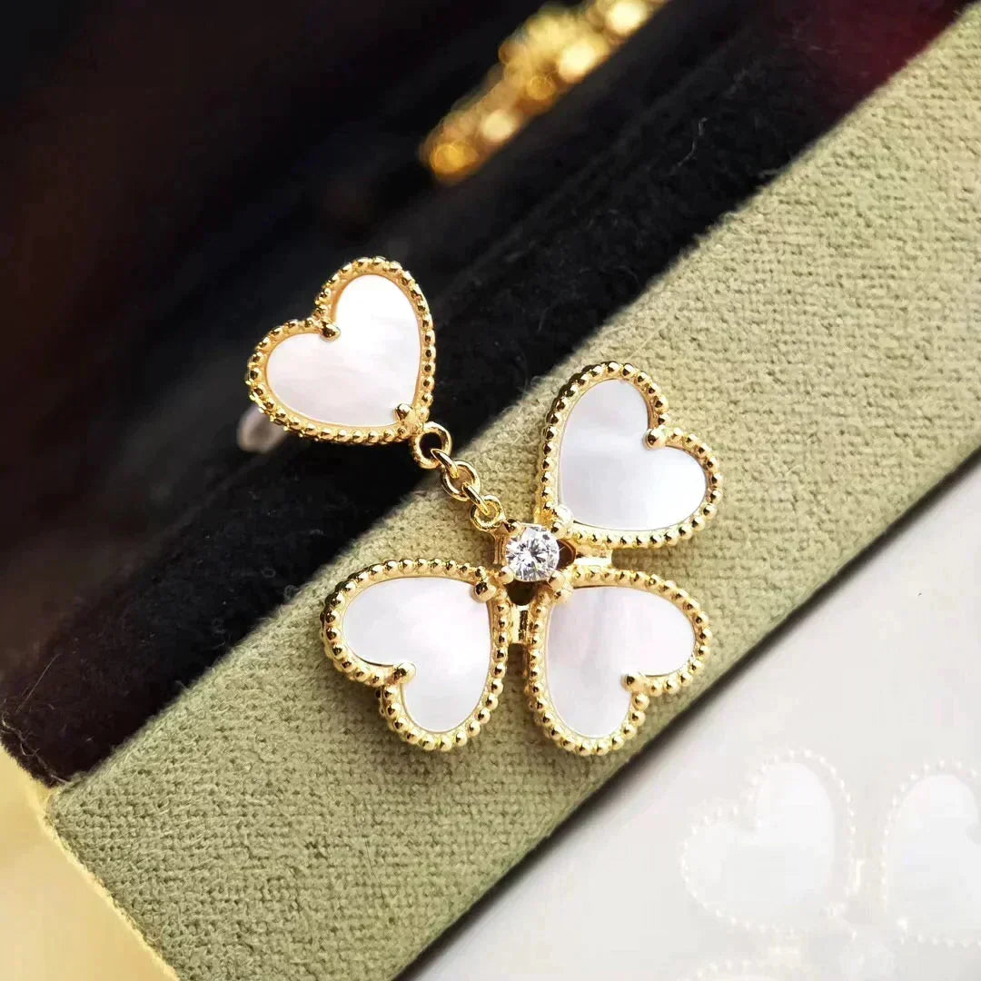 [⭐Maelin]CLOVER SWEET WHITE MOP EARRINGS