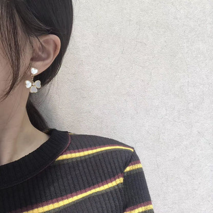 [⭐Maelin]CLOVER SWEET WHITE MOP EARRINGS