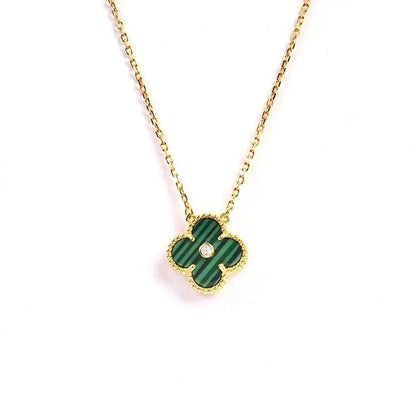 [⭐Maelin]CLOVER 15MM DIAMOND TURQUOISE NECKLACE